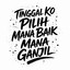Zycan - Tinggal Ko Pilih Mana Baik Mana Ganjil